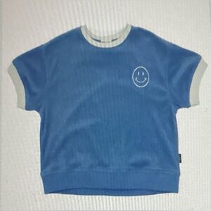 Girls Blue/White Soft, Terry Feather 4 Arrow Cutest Top, (my pics not the best)